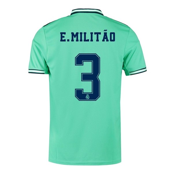 Camiseta Real Madrid NO.3 E.Militão 3ª 2019-2020 Verde